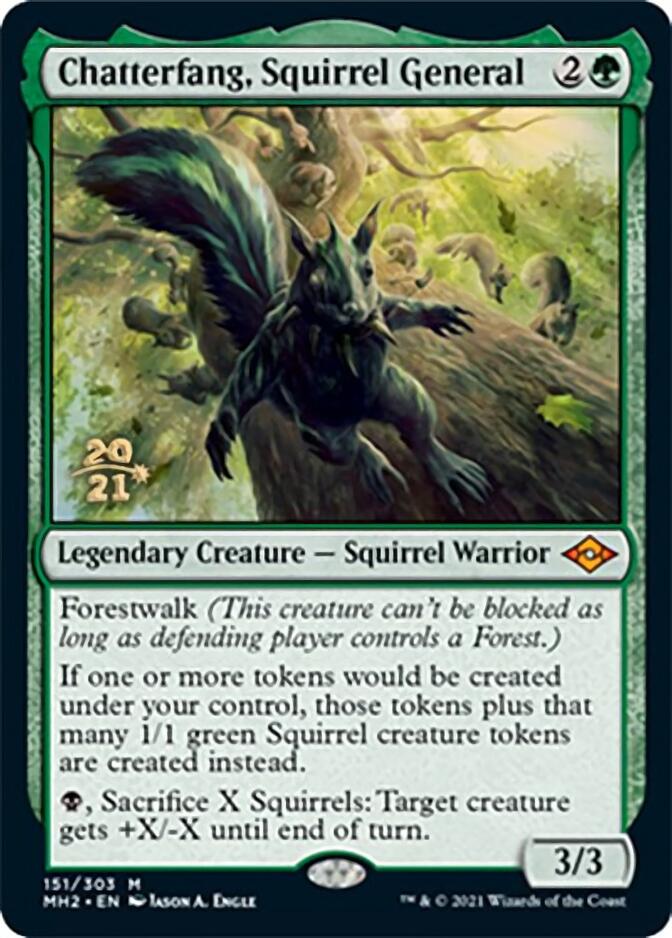 Chatterfang, Squirrel General [Modern Horizons 2 Prerelease Promos] | Cards and Coasters CA