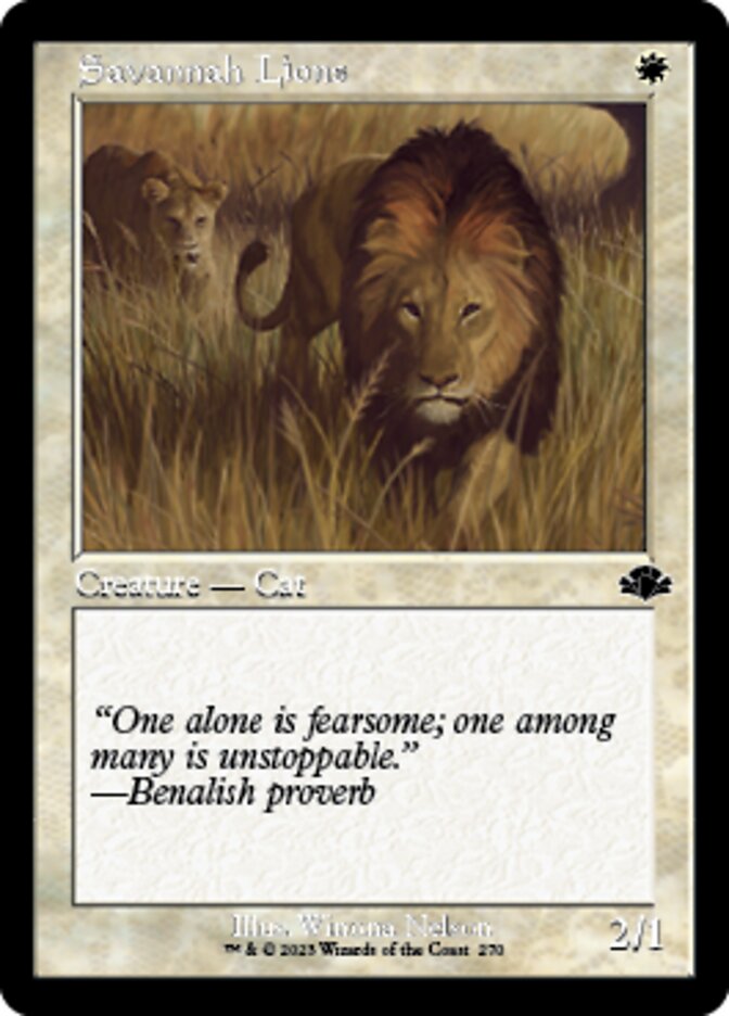 Savannah Lions (Retro) [Dominaria Remastered] | Cards and Coasters CA