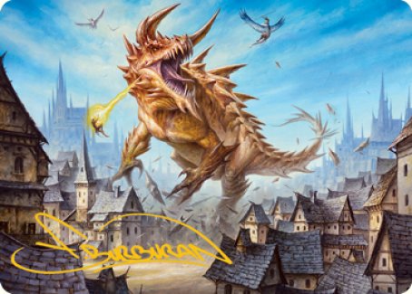 Tarrasque Art Card (Gold-Stamped Signature) [Dungeons & Dragons: Adventures in the Forgotten Realms Art Series] | Cards and Coasters CA