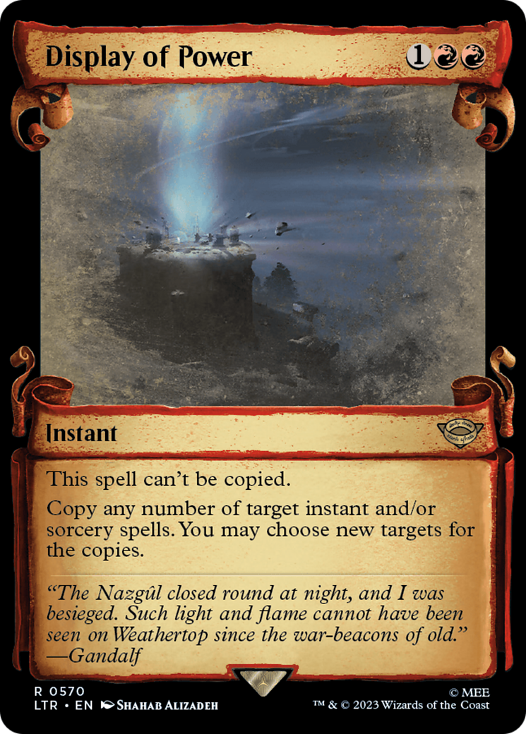 Display of Power [The Lord of the Rings: Tales of Middle-Earth Showcase Scrolls] | Cards and Coasters CA