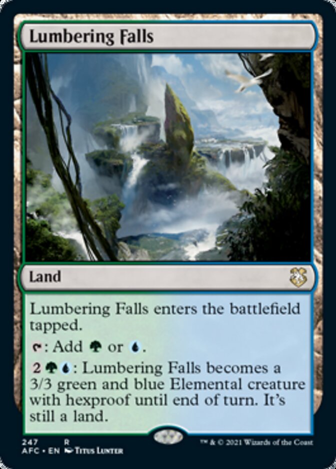 Lumbering Falls [Dungeons & Dragons: Adventures in the Forgotten Realms Commander] | Cards and Coasters CA