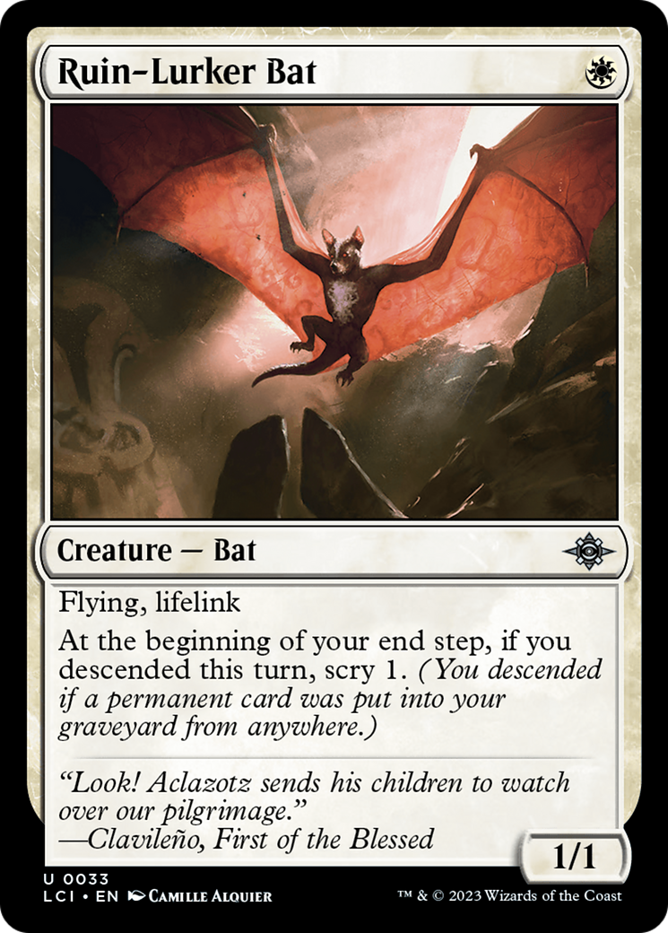 Ruin-Lurker Bat [The Lost Caverns of Ixalan] | Cards and Coasters CA