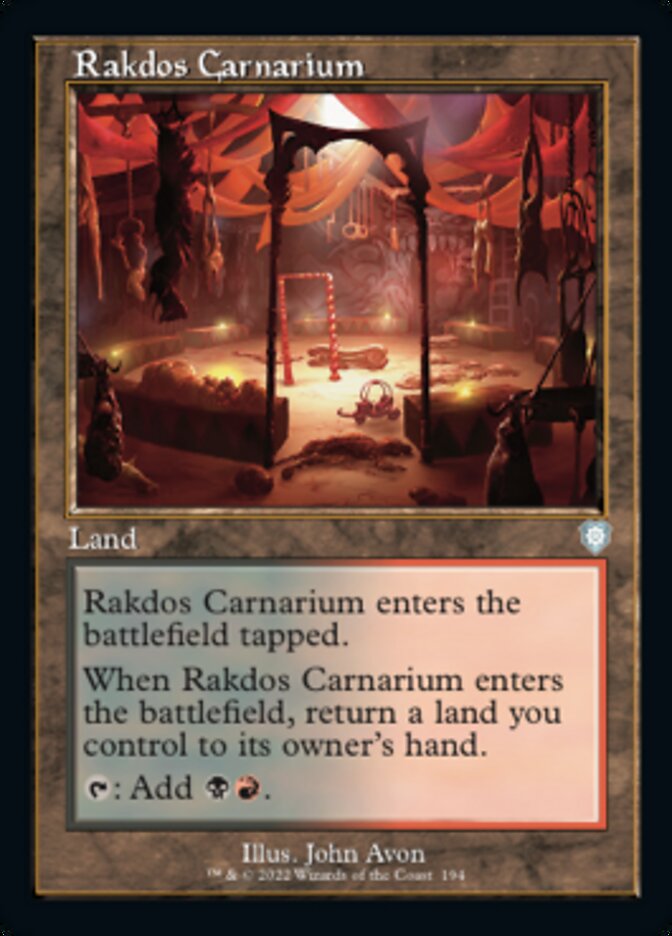 Rakdos Carnarium (Retro) [The Brothers' War Commander] | Cards and Coasters CA