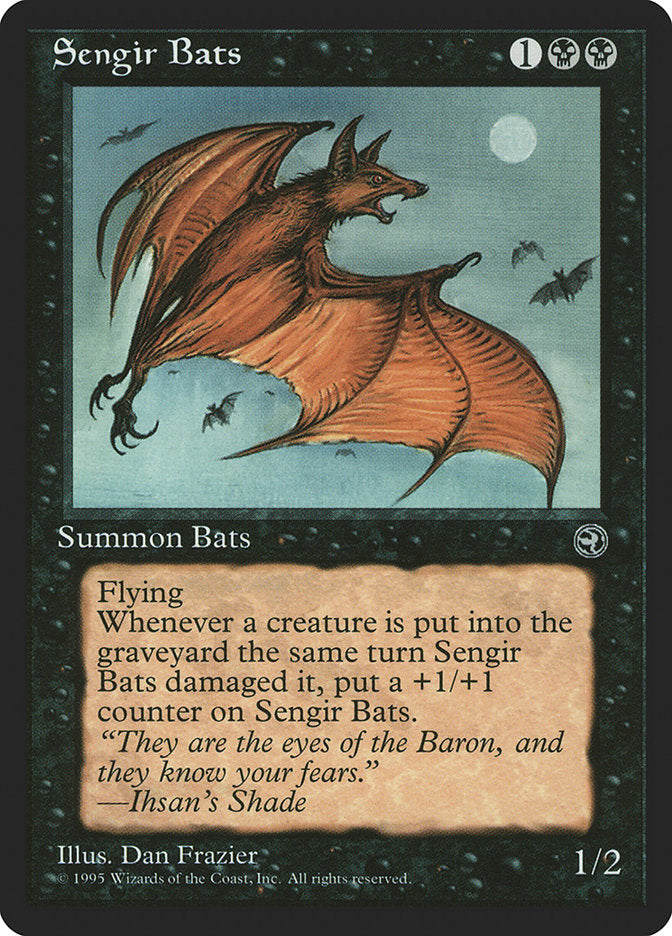 Sengir Bats (Ihsan's Shade Flavor Text) [Homelands] | Cards and Coasters CA