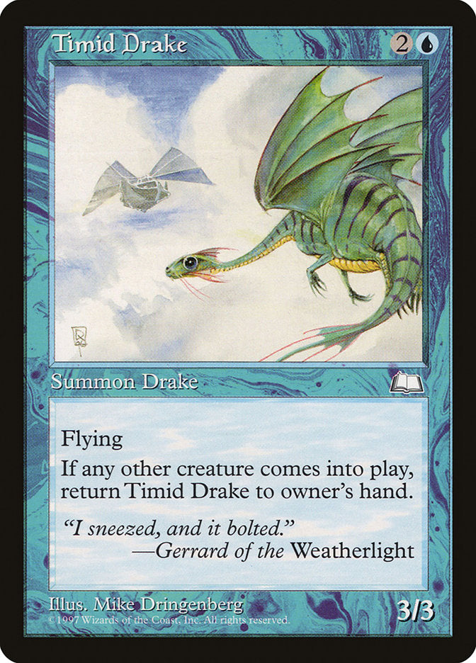 Timid Drake [Weatherlight] | Cards and Coasters CA
