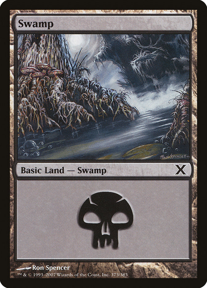 Swamp (373) [Tenth Edition] | Cards and Coasters CA