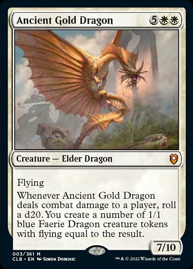 Ancient Gold Dragon [Commander Legends: Battle for Baldur's Gate] | Cards and Coasters CA