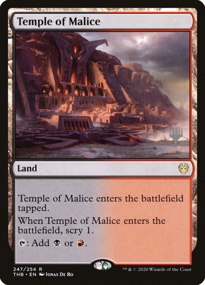 Temple of Malice (Promo Pack) [Theros Beyond Death Promos] | Cards and Coasters CA