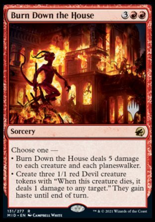 Burn Down the House (Promo Pack) [Innistrad: Midnight Hunt Promos] | Cards and Coasters CA