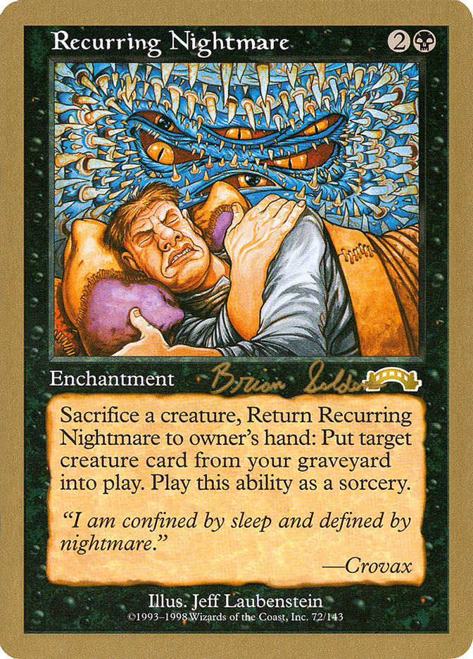 Recurring Nightmare (Brian Selden) [World Championship Decks 1998] | Cards and Coasters CA