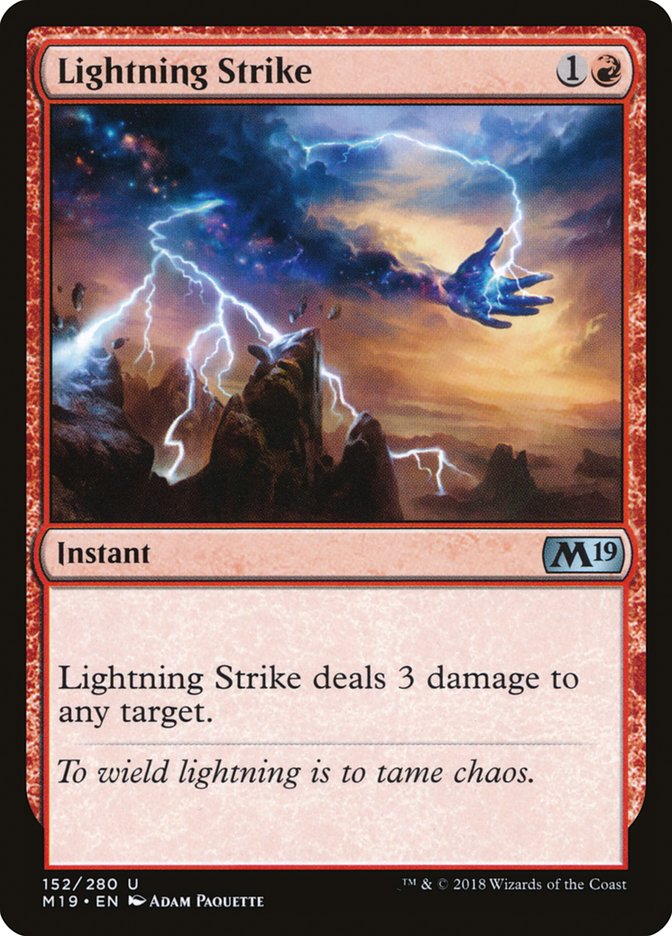 Lightning Strike [Core Set 2019] | Cards and Coasters CA