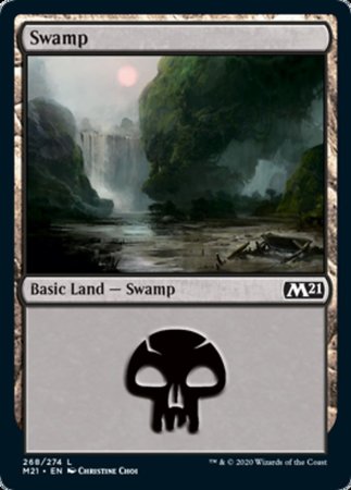 Swamp (268) [Core Set 2021] | Cards and Coasters CA