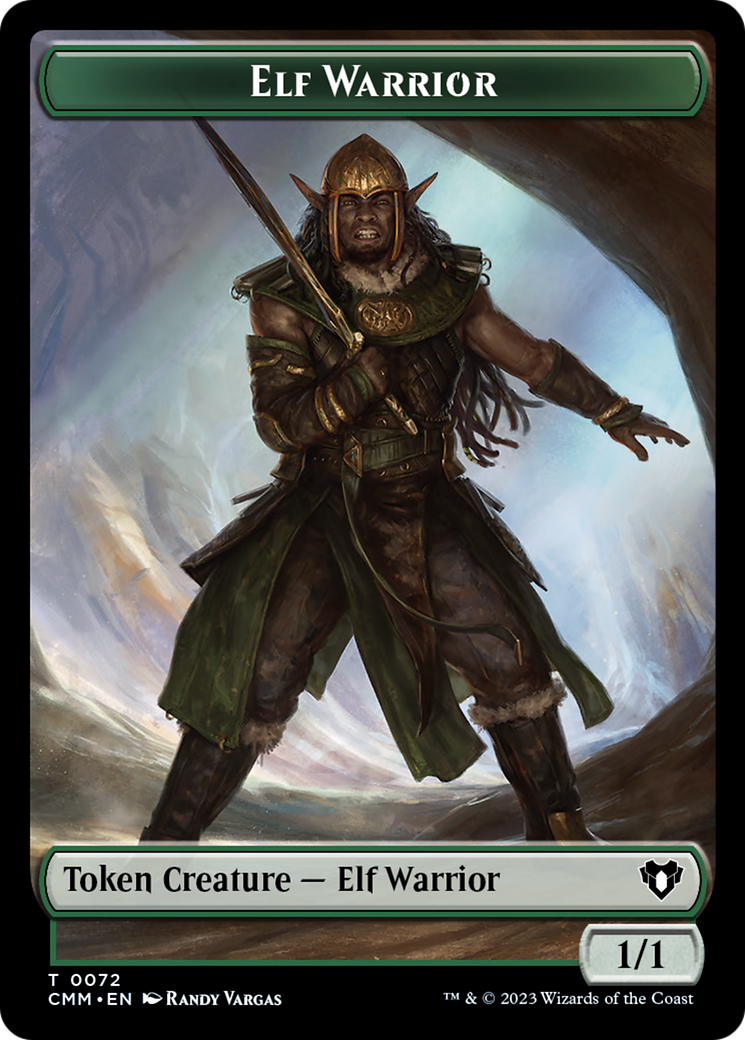 Elf Warrior // Cleric Double-Sided Token [Commander Masters Tokens] | Cards and Coasters CA