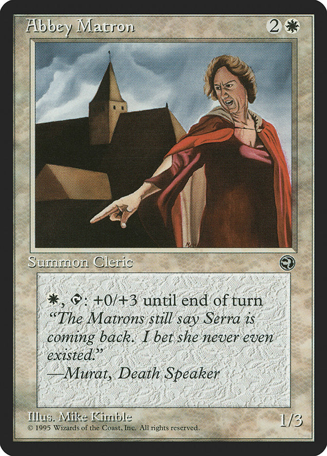 Abbey Matron (Murat Flavor Text) [Homelands] | Cards and Coasters CA