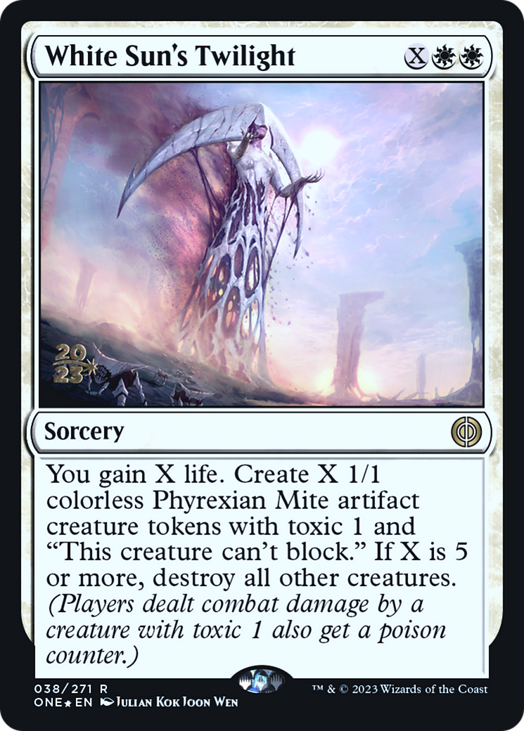 White Sun's Twilight [Phyrexia: All Will Be One Prerelease Promos] | Cards and Coasters CA