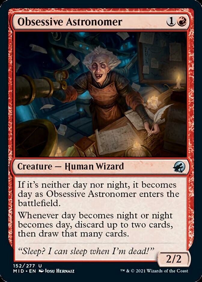 Obsessive Astronomer [Innistrad: Midnight Hunt] | Cards and Coasters CA