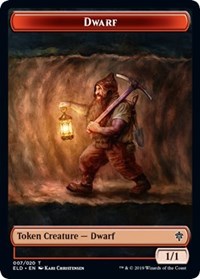 Dwarf // Food (17) Double-sided Token [Throne of Eldraine Tokens] | Cards and Coasters CA