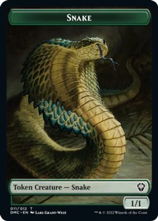 Human // Snake Double-sided Token [Dominaria United Commander Tokens] | Cards and Coasters CA