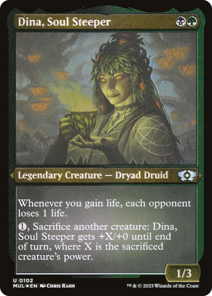 Dina, Soul Steeper (Foil Etched) [Multiverse Legends] | Cards and Coasters CA