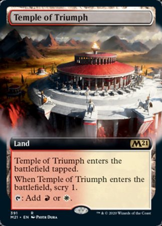 Temple of Triumph (Extended Art) [Core Set 2021] | Cards and Coasters CA