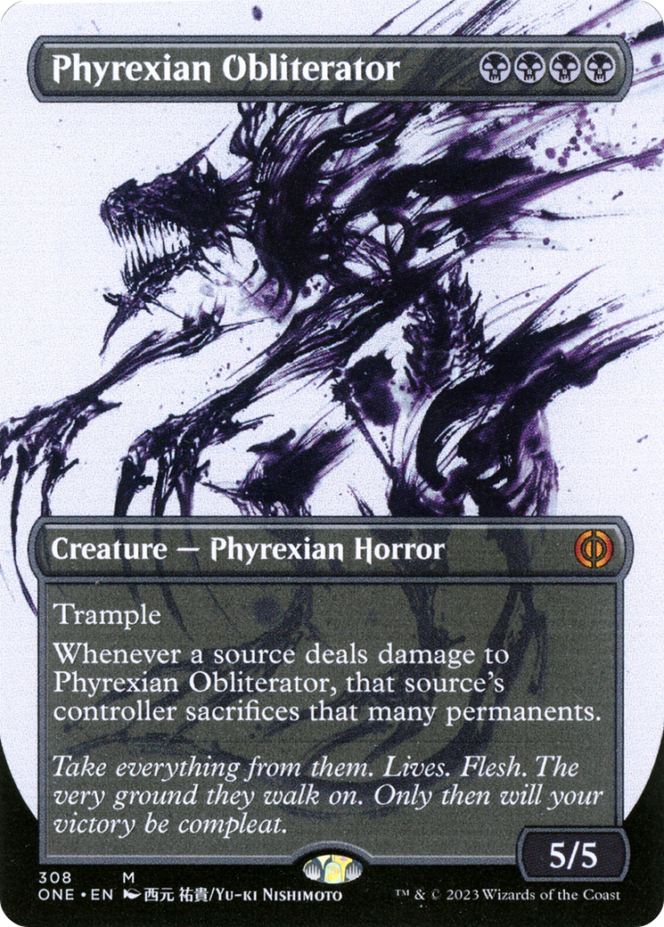 Phyrexian Obliterator (Borderless Ichor) [Phyrexia: All Will Be One] | Cards and Coasters CA