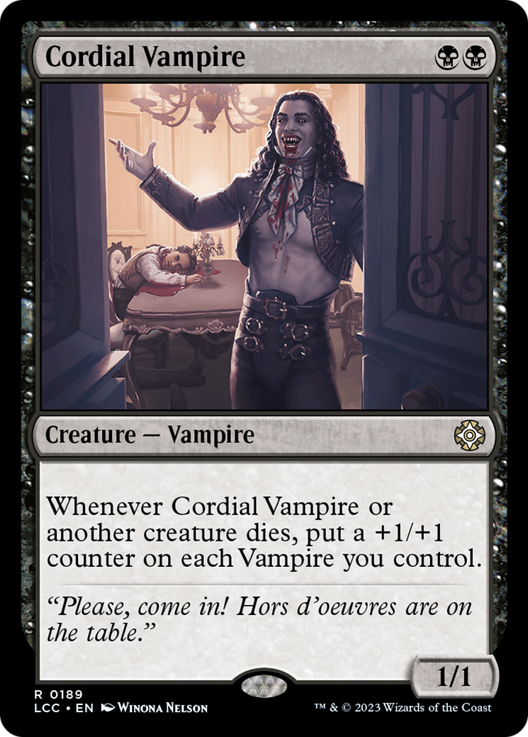 Cordial Vampire [The Lost Caverns of Ixalan Commander] | Cards and Coasters CA