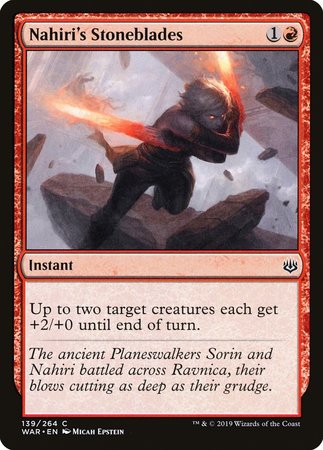 Nahiri's Stoneblades [War of the Spark] | Cards and Coasters CA