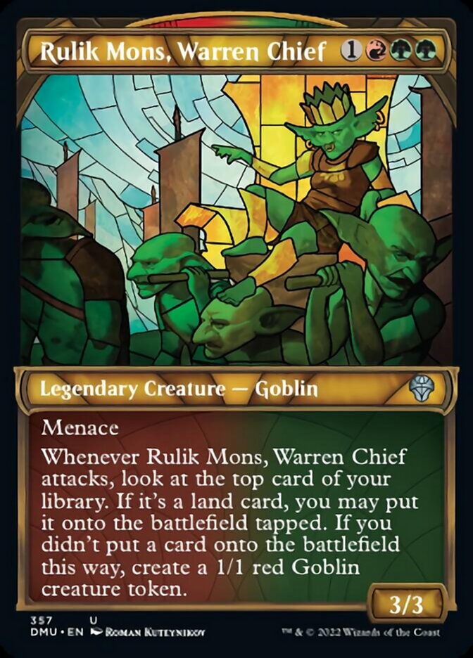 Rulik Mons, Warren Chief (Showcase Textured) [Dominaria United] | Cards and Coasters CA