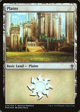 Plains - Selesnya (A10) [GRN Ravnica Weekend] | Cards and Coasters CA