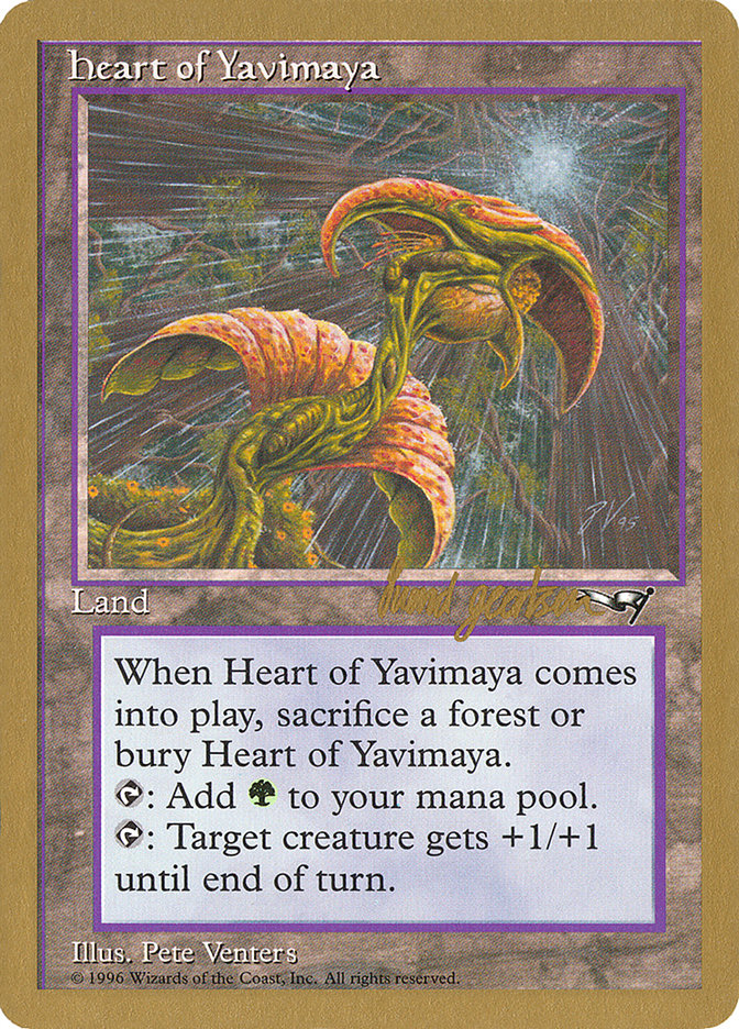 Heart of Yavimaya (Svend Geertsen) [World Championship Decks 1997] | Cards and Coasters CA