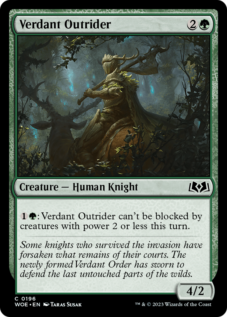 Verdant Outrider [Wilds of Eldraine] | Cards and Coasters CA
