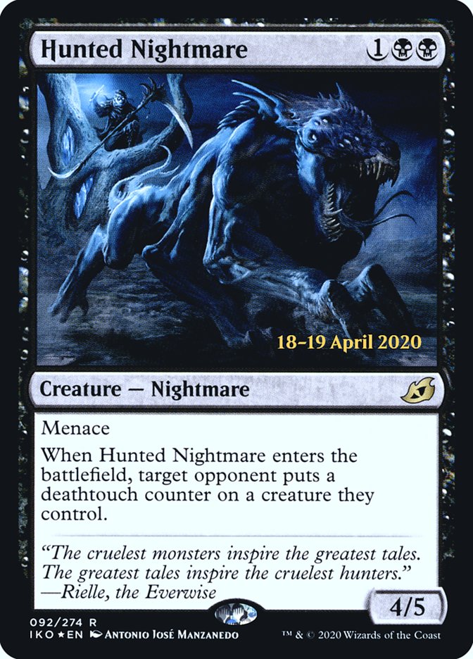 Hunted Nightmare  [Ikoria: Lair of Behemoths Prerelease Promos] | Cards and Coasters CA