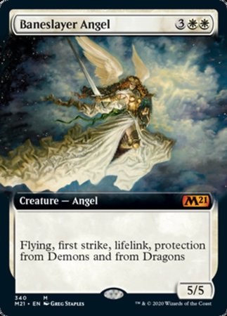 Baneslayer Angel (Extended Art) [Core Set 2021] | Cards and Coasters CA