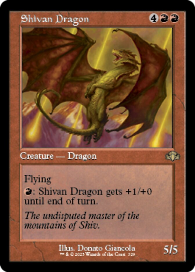 Shivan Dragon (Retro) [Dominaria Remastered] | Cards and Coasters CA