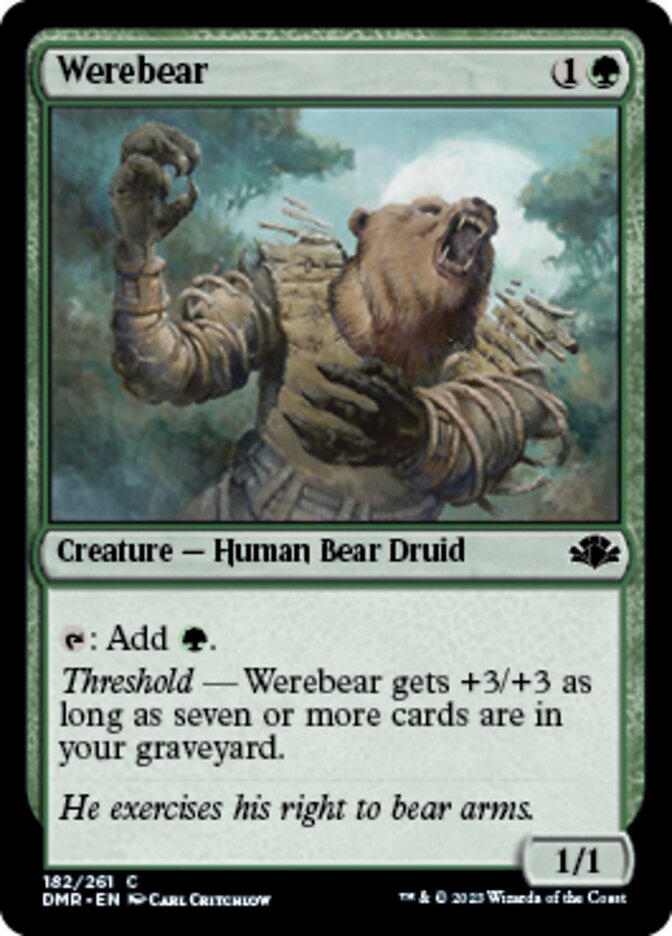 Werebear [Dominaria Remastered] | Cards and Coasters CA