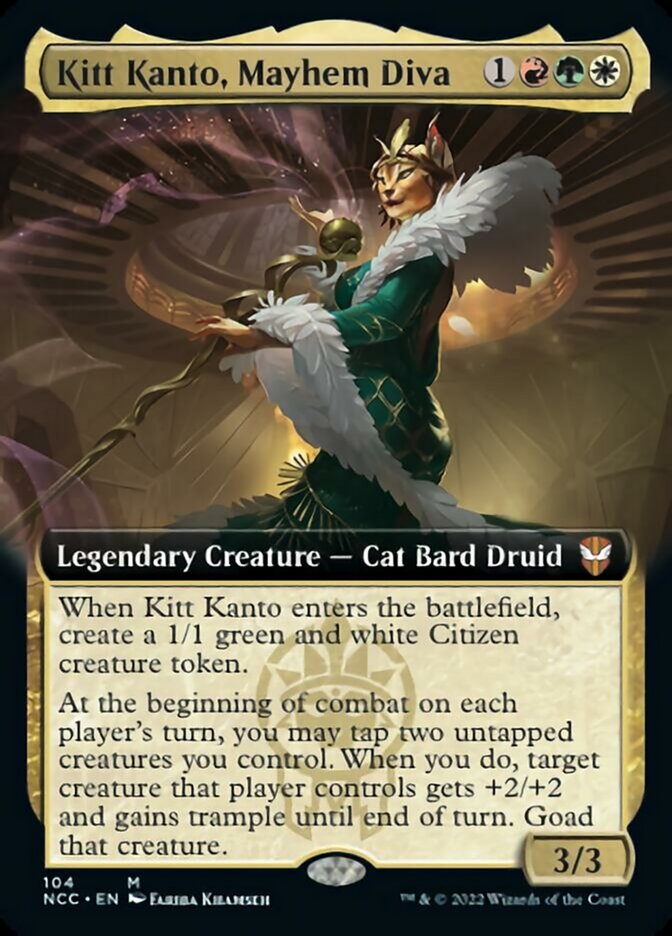 Kitt Kanto, Mayhem Diva (Extended Art) [Streets of New Capenna Commander] | Cards and Coasters CA