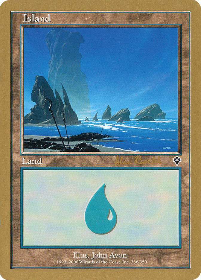 Island (ab336a) (Alex Borteh) [World Championship Decks 2001] | Cards and Coasters CA