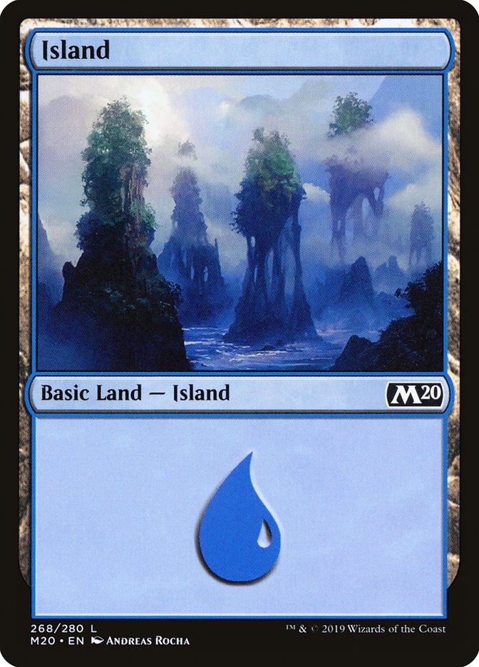 Island (#268) [Core Set 2020] | Cards and Coasters CA