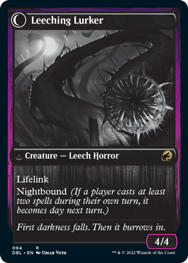 Curse of Leeches // Leeching Lurker [Innistrad: Double Feature] | Cards and Coasters CA