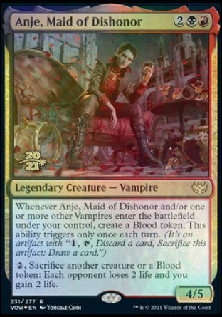 Anje, Maid of Dishonor [Innistrad: Crimson Vow Prerelease Promos] | Cards and Coasters CA