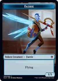 Faerie // Food (15) Double-sided Token [Throne of Eldraine Tokens] | Cards and Coasters CA