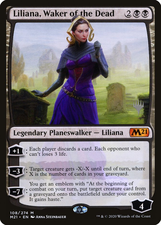 Liliana, Waker of the Dead (Promo Pack) [Core Set 2021 Promos] | Cards and Coasters CA