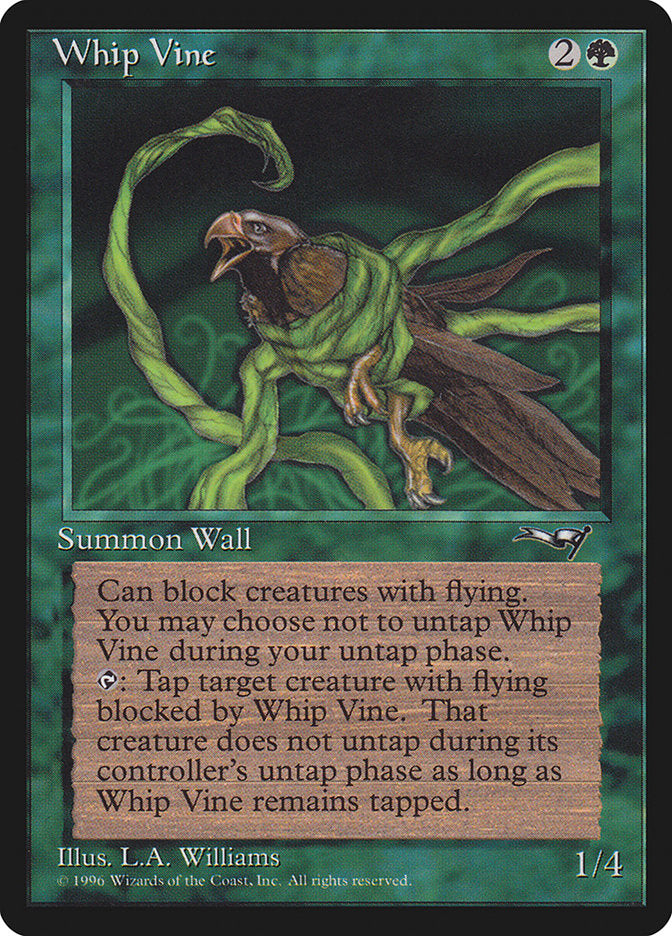 Whip Vine (Holding Bird) [Alliances] | Cards and Coasters CA