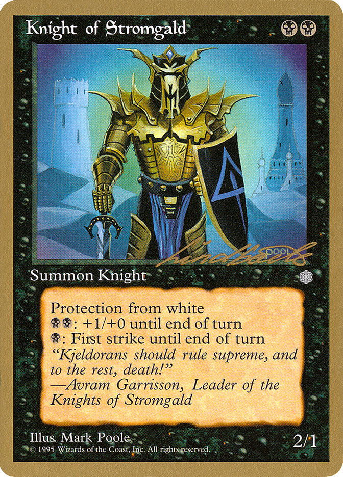 Knight of Stromgald (Leon Lindback) [Pro Tour Collector Set] | Cards and Coasters CA