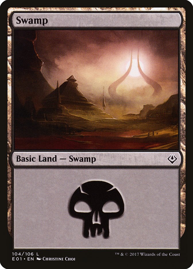 Swamp (104) [Archenemy: Nicol Bolas] | Cards and Coasters CA