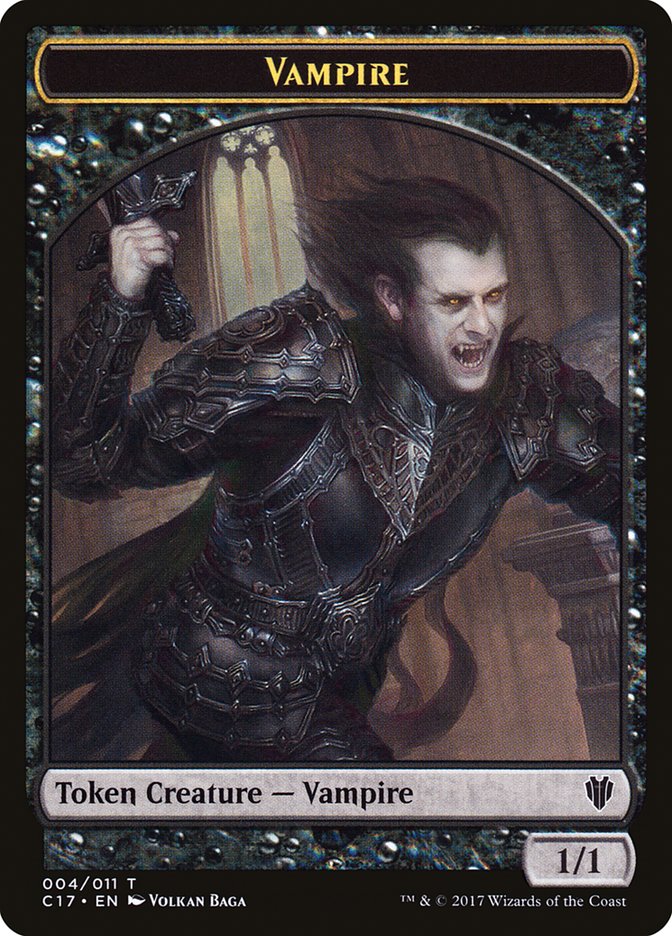 Eldrazi Spawn // Vampire Double-sided Token [Commander 2017 Tokens] | Cards and Coasters CA