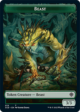 Beast // Beast Double-Sided Token [Starter Commander Decks] | Cards and Coasters CA