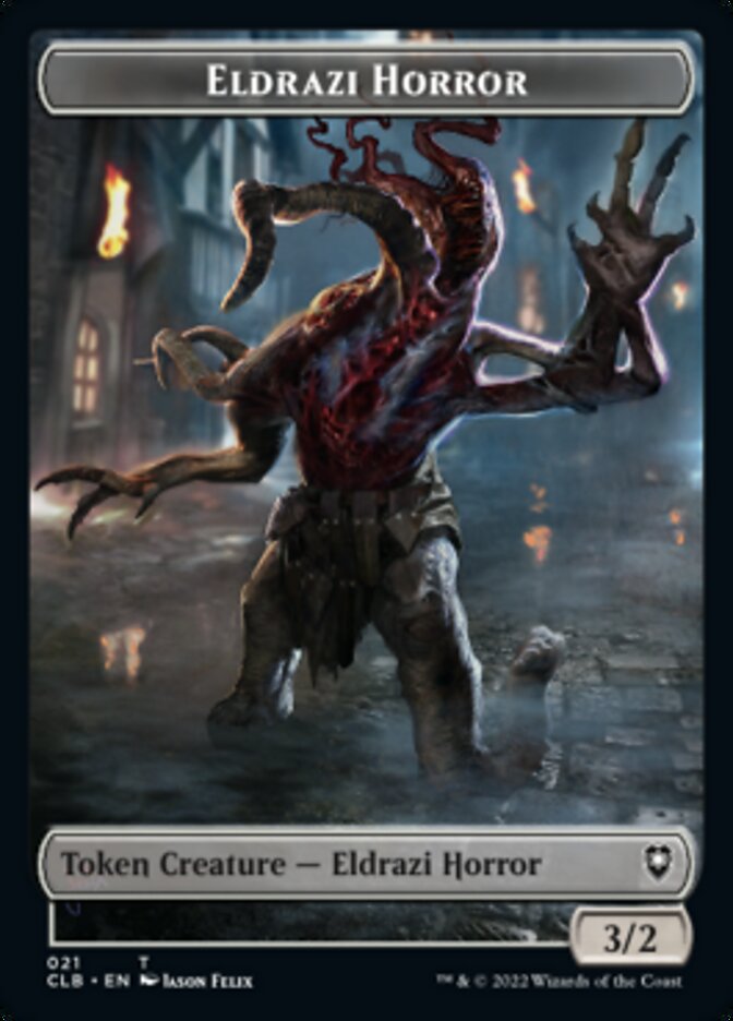 Horror // Eldrazi Horror Double-sided Token [Commander Legends: Battle for Baldur's Gate Tokens] | Cards and Coasters CA