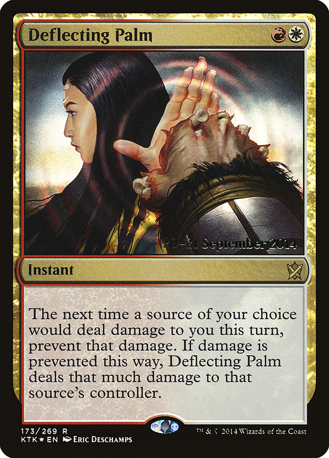 Deflecting Palm  [Khans of Tarkir Prerelease Promos] | Cards and Coasters CA