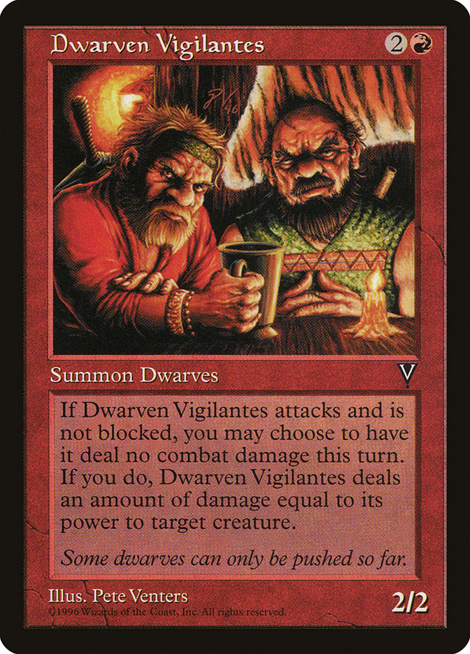 Dwarven Vigilantes [Visions] | Cards and Coasters CA